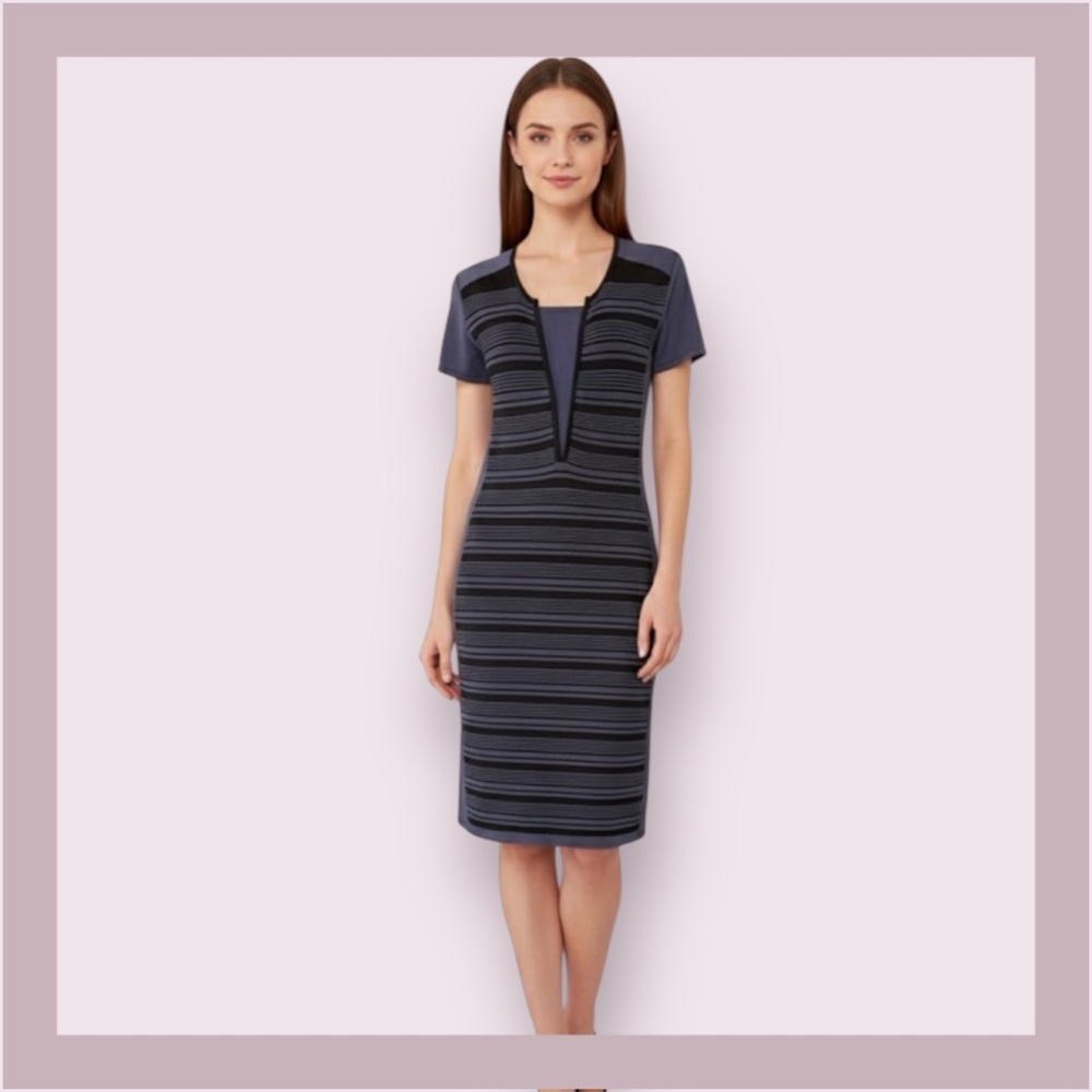 Ivy & Blu Scoop Neck Midi Dress Size S